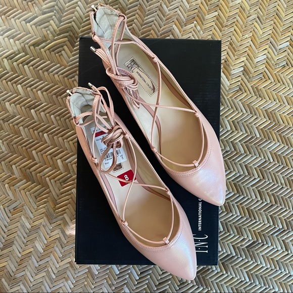 🩰 INC International Concepts: Women’s Zadde Closed Toe Ankle Wrap, Pink, Size 8 - Picture 6 of 14